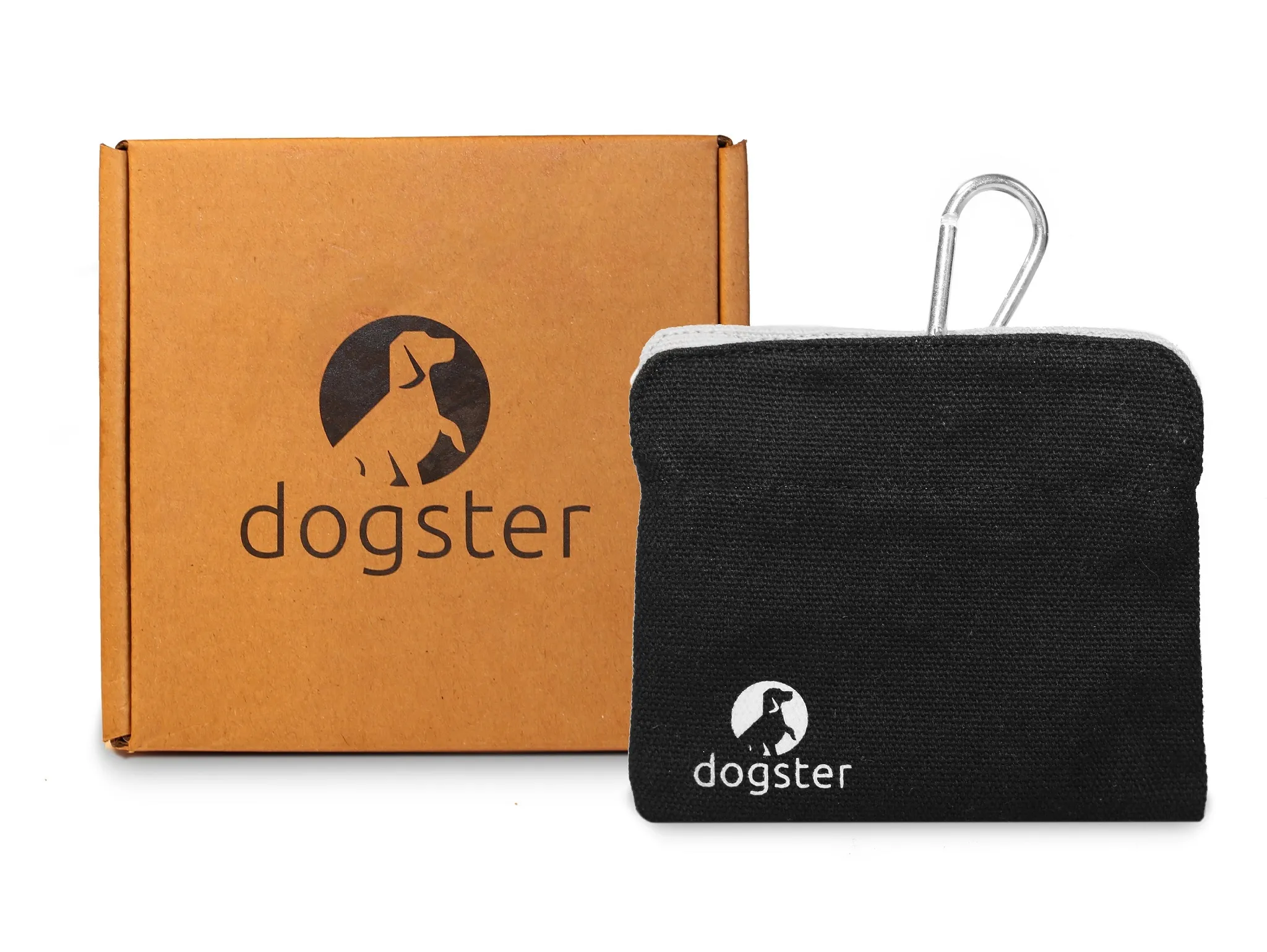 dogster Leckerlitasche in schwarz von vorne